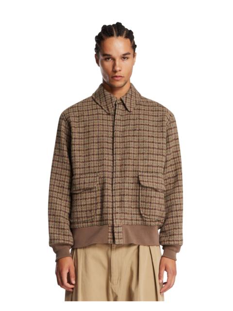 KAPTAIN SUNSHINE Beige Checked Wool Bomber
