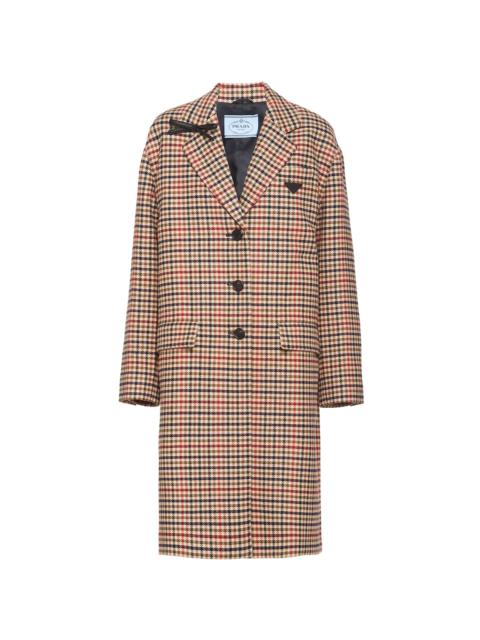 Prada Single-breasted printed cloth coat
