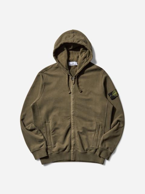 Stone Island Men's Garment Dyed Zip Hoodie Green
