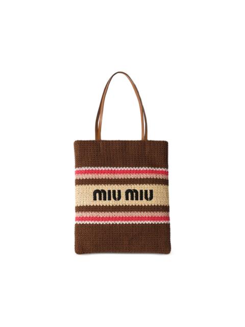 Miu Miu logo-embroidered tote bag