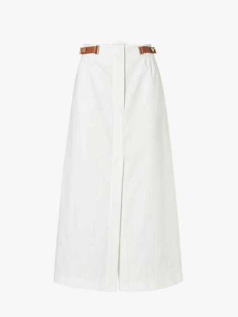 FENDI Skirt White linen and cotton skirt