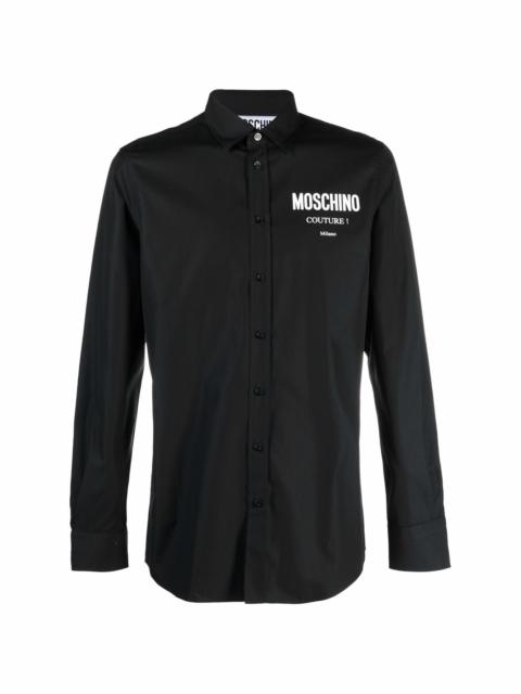 Moschino logo-print cotton shirt