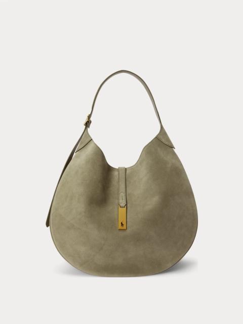 Polo Ralph Lauren Polo ID Suede Large Shoulder Bag