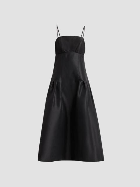 KIKA VARGAS Women's Lena Taffeta Sleeveless Midi-Dress - Black