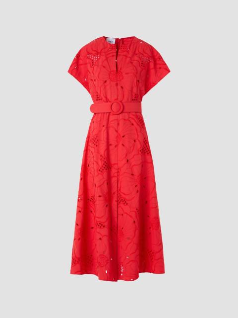 ferrari silk drape dress FRANCO FERRARI - SILK TIERED MIDI DRESS