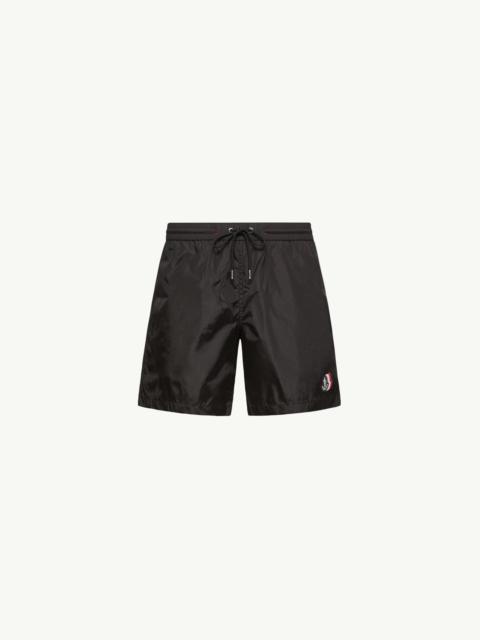 Moncler Logo Patch Swim Shorts