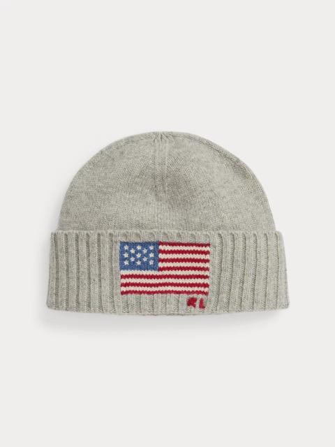 Polo Ralph Lauren Flag-Intarsia Wool-Blend Beanie