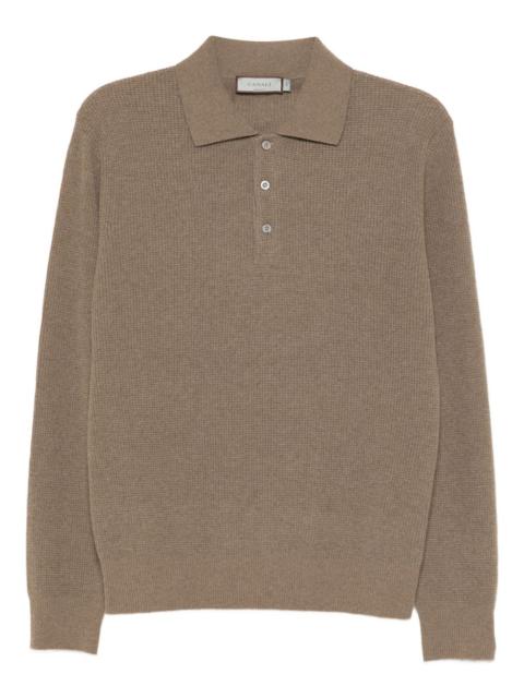 Canali knitted polo shirt