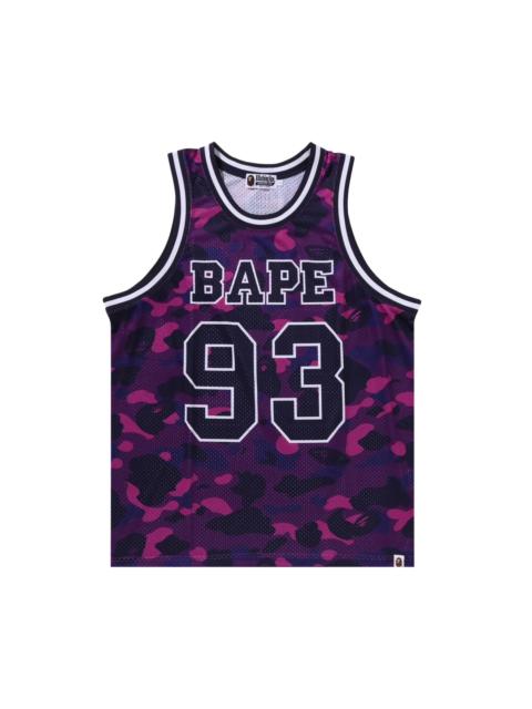 BAPE Color Camo Basketball Tank Top 'Purple'