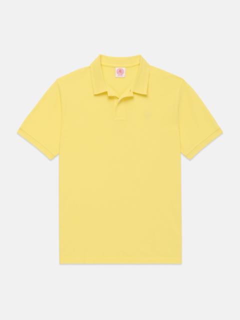 J. PRESS J. PRESS YELLOW ARCHIVAL CREST PIQUE POLO