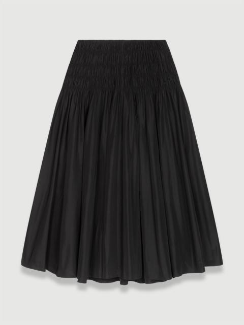 maje Smocked maxi skirt