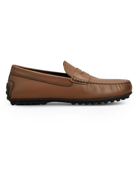 Tod's Men's City Gommino Leather Driving Loafers - Dark Brown