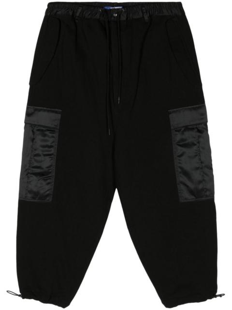 Junya Watanabe MAN satin-trim cotton track pants