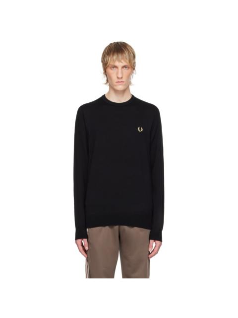 Fred Perry Black Embroidered Sweater