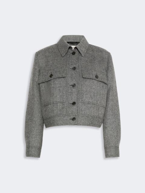 WEEKEND Max Mara GINNASTA Cropped wool blend jacket - DARK GREY