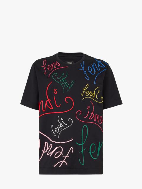 FENDI Black jersey T-shirt