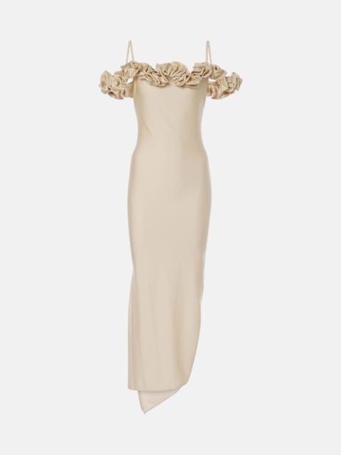 COPERNI Floral-appliqué jersey gown