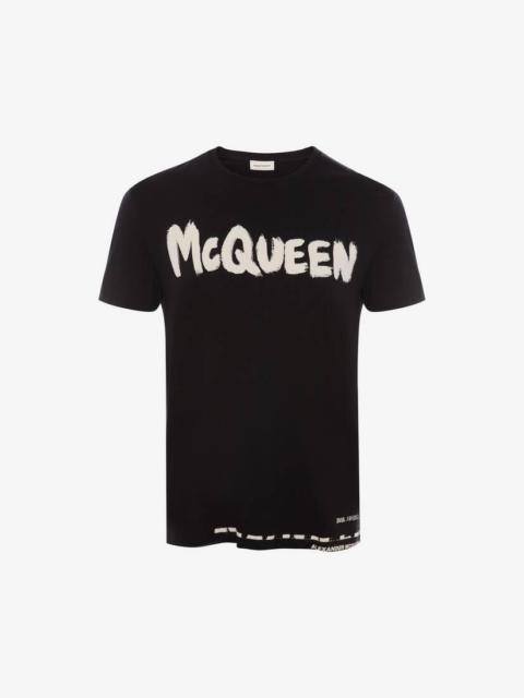 Alexander McQueen Mcqueen Graffiti T-shirt in Black