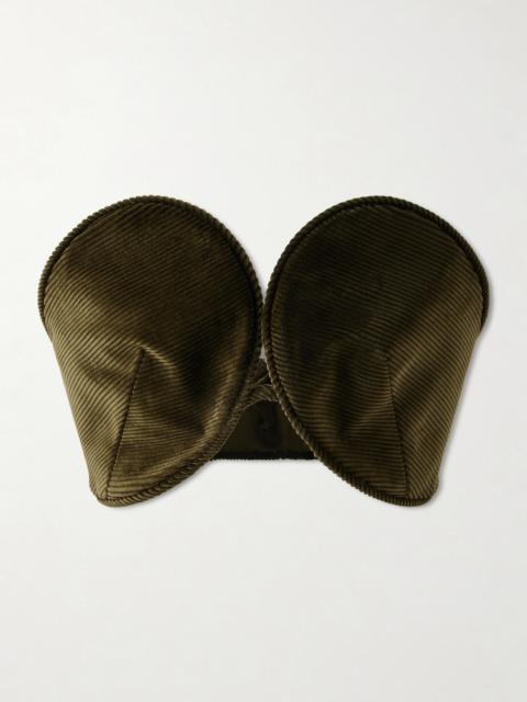 Jean Paul Gaultier Cotton-corduroy Bandeau Top