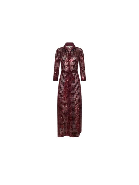 L'AGENCE Cameron Sequin Shirt Dress