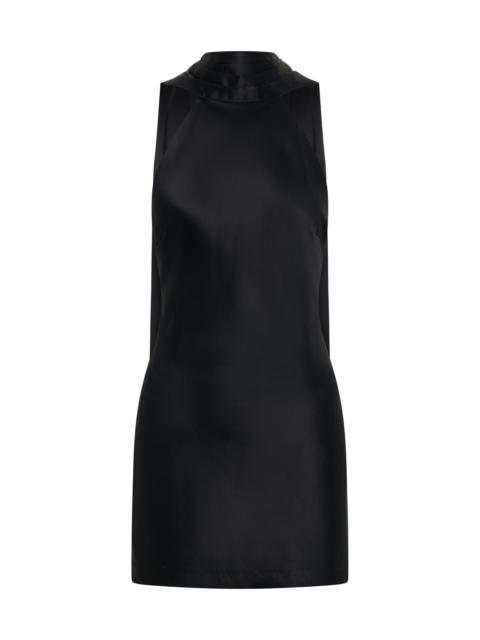 NICHOLAS Women's Lita Satin Scarf Open-Back Minidress - Black