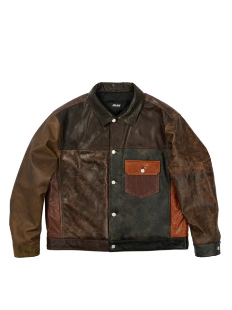 PALACE PATCHY LEATHER JACKET MULTI
