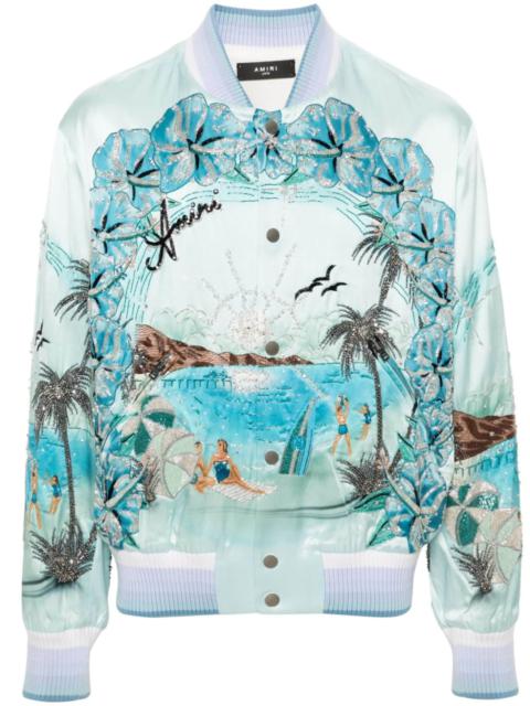 AMIRI Paradise beaded bomber jacket