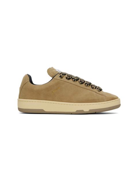Lanvin Tan Suede Curb Lite Sneakers