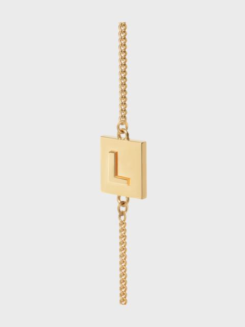 CELINE Alphabet L Bracelet in Brass with Gold Finish