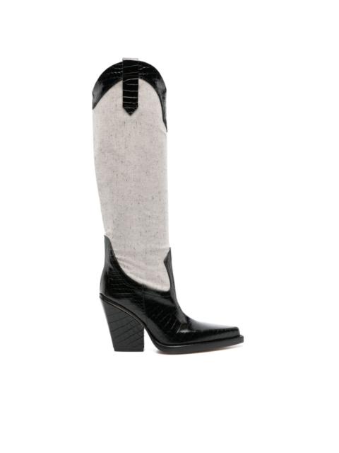 PARIS TEXAS El Dorado 100mm canvas boots