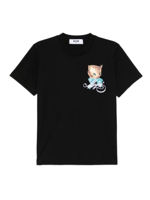 logo-embroidered T-shirt