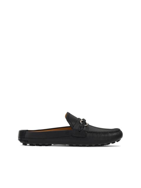 FERRAGAMO Gancini-plaque driving mules