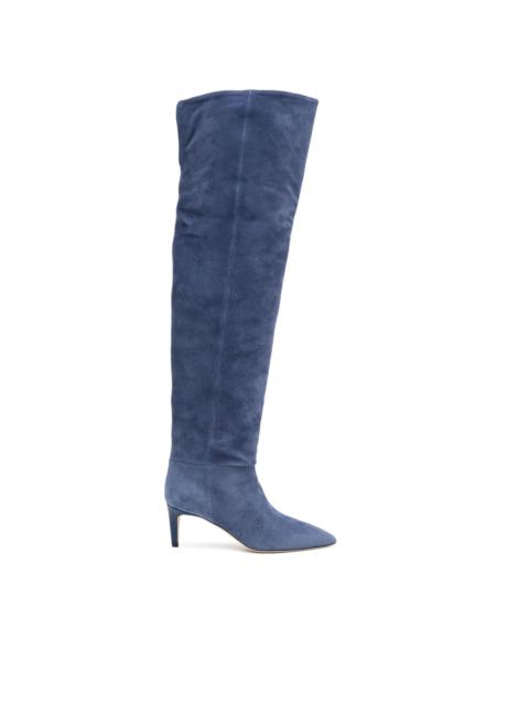 70mm knee-high suede boots