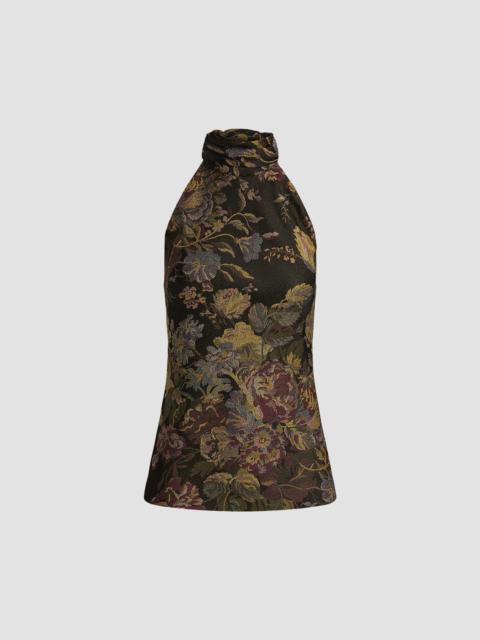 Ralph Lauren Women's Chilton Tapestry Halter Top - Brown