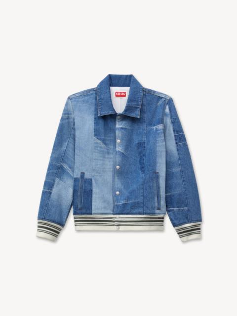 KENZO Genderless patchwork blouson in japanese denim