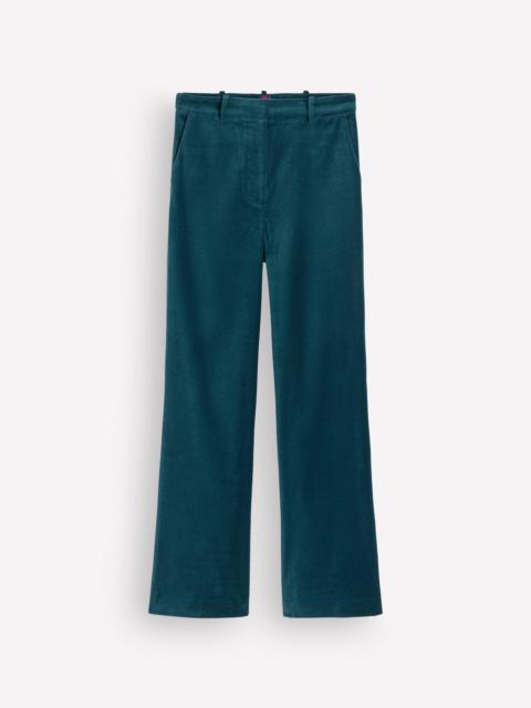 BODEN Fitzrovia Velvet Pants-Teal Ocean