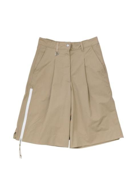 Nike pleated zip-detail shorts