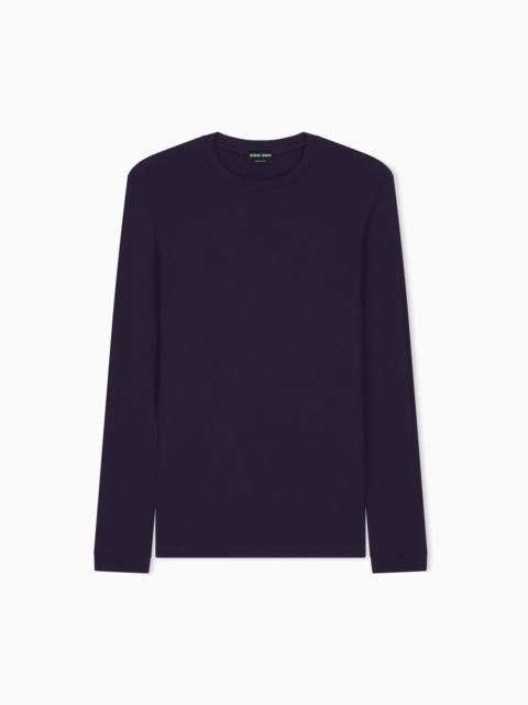 GIORGIO ARMANI LONG SLEEVE JUMPER IN STRETCH VISCOSE