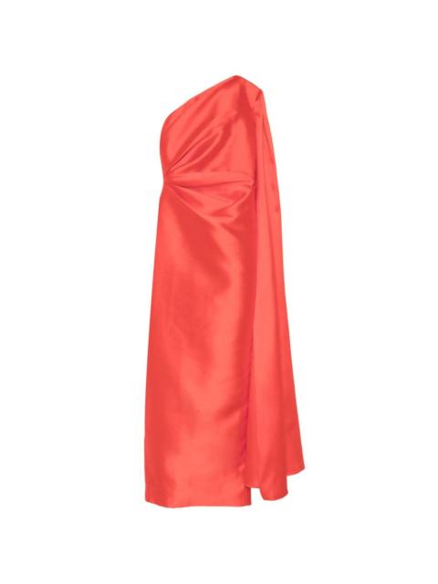 SOLACE LONDON Veya one-shoulder maxi dress