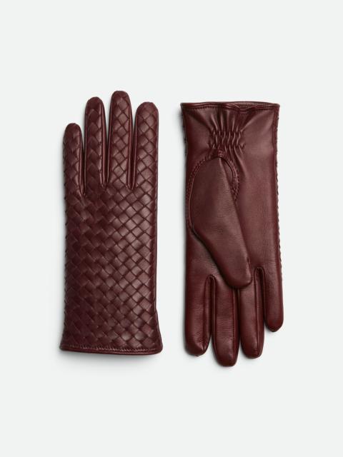 Intrecciato Leather Gloves