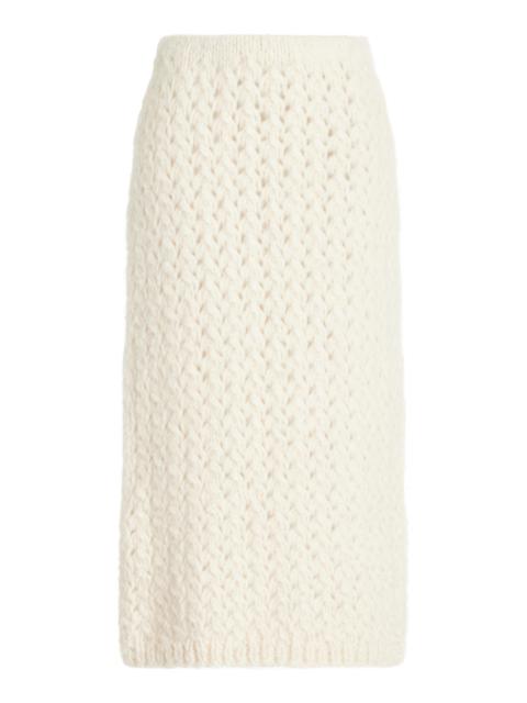 GABRIELA HEARST Collin Skirt in Ivory Welfat Cashmere