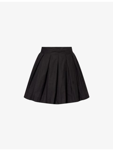 SKALL Valse Pleated Cotton-Poplin Mini Skirt