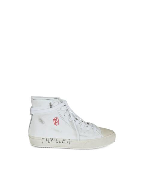 Paly leather high-top sneakers