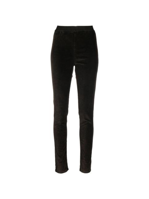 high-waisted cotton-blend leggings