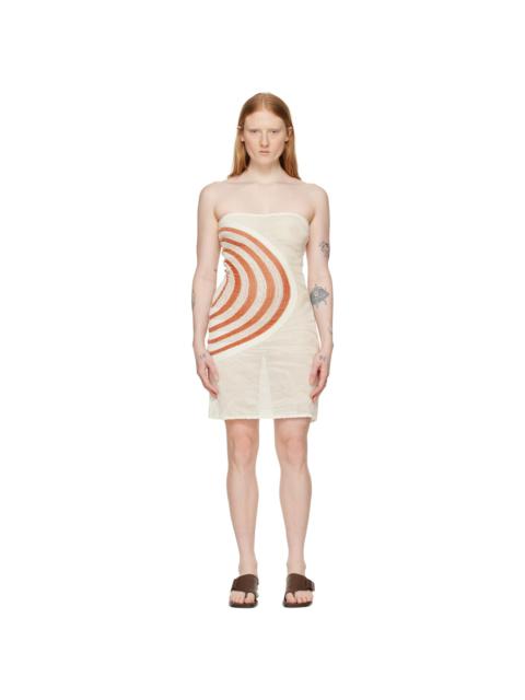 gimaguas White & Brown Été Minidress