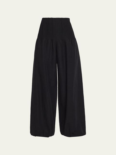 Vince Wide-Leg Pintuck Pants