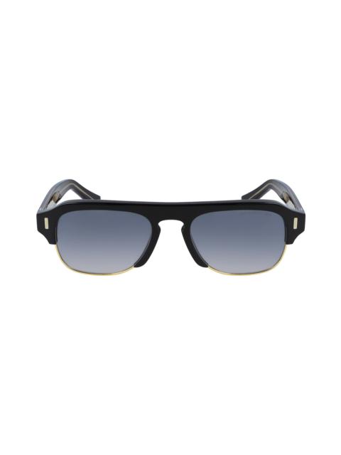 56mm Flat Top Sunglasses in Black/Grey Gradient