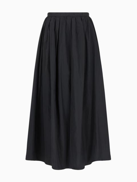 EMPORIO ARMANI TAFFETA LONG SKIRT WITH DARTS