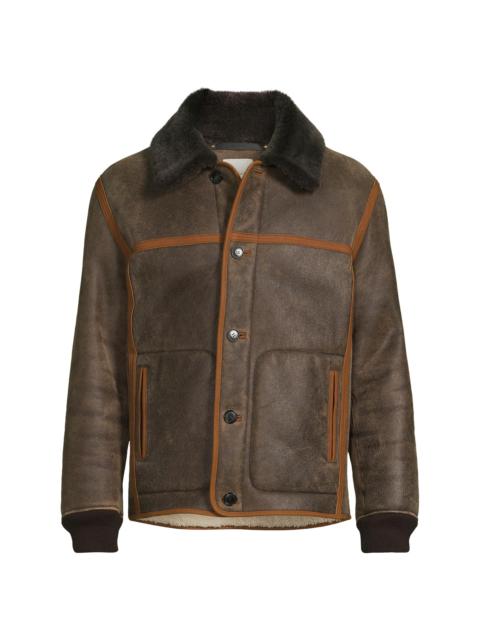 Paul Smith Men's Casual Fit Shearling Jacket - Dark Brown