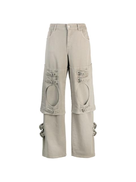 Blumarine buckle-detail boyfriend jeans